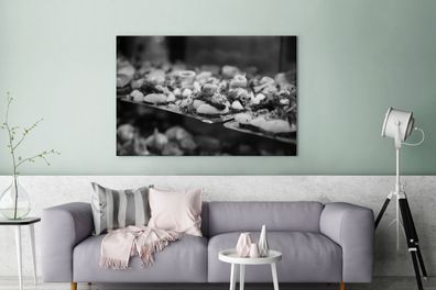 Leinwandbilder - 120x80 cm - Dänemark - Schwarz - Weiß - Lebensmittel (Gr. 120x80 cm)