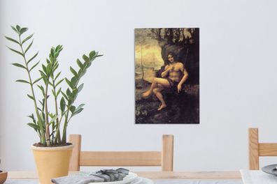 Leinwandbilder - 20x30 cm - Der heilige Johannes in der Wüste - Leonardo da Vinci