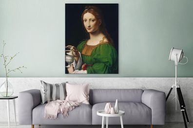Leinwandbilder - 90x120 cm - Maria Magdalena - Leonardo da Vinci (Gr. 90x120 cm)
