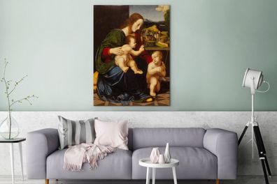 Leinwandbilder - 90x120 cm - Johannes der Täufer - Leonardo da Vinci (Gr. 90x120 cm)