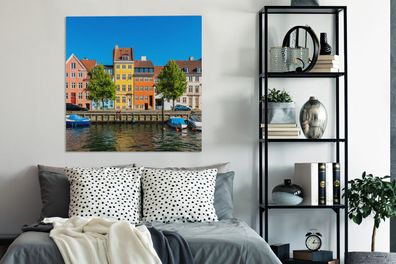 Leinwandbilder - 90x90 cm - Dänemark - Kopenhagen - Haus (Gr. 90x90 cm)