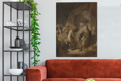 Leinwandbilder - 90x120 cm - Joseph erzählt seinen Eltern seine Träume - Rembrandt va