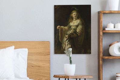 Leinwandbilder - 30x40 cm - Saskia von Uylenburgh als Flora - Rembrandt van Rijn