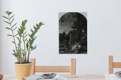 Leinwandbilder - 20x30 cm - Die Jagd auf einer Trappe - Melchior d'Hondecoeter