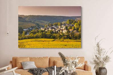 Leinwandbilder - 150x100 cm - Frankreich - Weinberge - Licht (Gr. 150x100 cm)