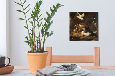 Leinwandbilder - 20x20 cm - Enten - Melchior d'Hondecoeter (Gr. 20x20 cm)