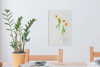 Leinwandbilder - 20x30 cm - Tulpen - Orange - Blumen (Gr. 20x30 cm)
