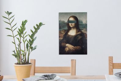 Leinwandbilder - 20x30 cm - Mona Lisa - Leonardo da Vinci - Grün (Gr. 20x30 cm)
