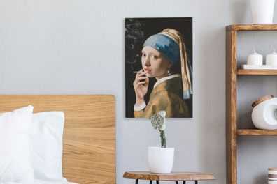 Leinwandbilder - 20x30 cm - Mädchen mit Perlenohrring - Johannes Vermeer - Zigaretten