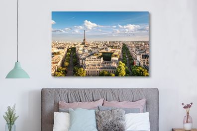 Leinwandbilder - 150x100 cm - Frankreich - Paris - Eiffelturm (Gr. 150x100 cm)