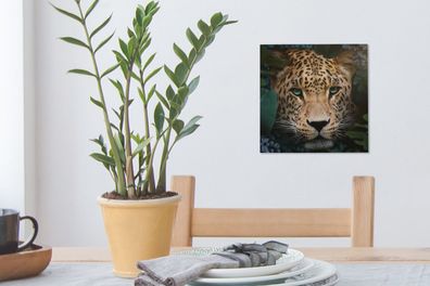 Leinwandbilder - 20x20 cm - Dschungel - Panther - Wilde Tiere (Gr. 20x20 cm)