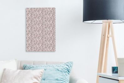Leinwandbilder - 20x30 cm - Druck - Zebra - Rosa - Grau (Gr. 20x30 cm)