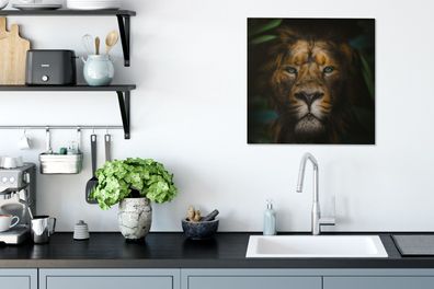 Leinwandbilder - 50x50 cm - Tiere - Löwe - Wilde Tiere (Gr. 50x50 cm)