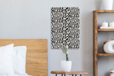 Leinwandbilder - 20x30 cm - Druck - Safari - Rosa - Zebra (Gr. 20x30 cm)