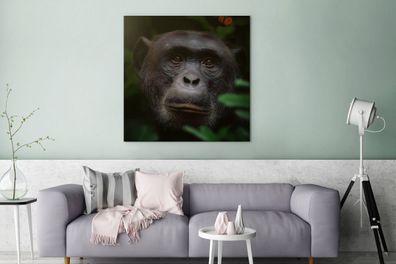 Leinwandbilder - 90x90 cm - Tiere - Affe - Dschungel (Gr. 90x90 cm)
