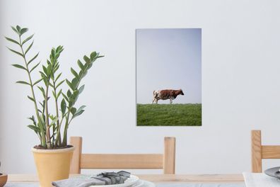 Leinwandbilder - 20x30 cm - Kuh - Deich - Friesisch (Gr. 20x30 cm)