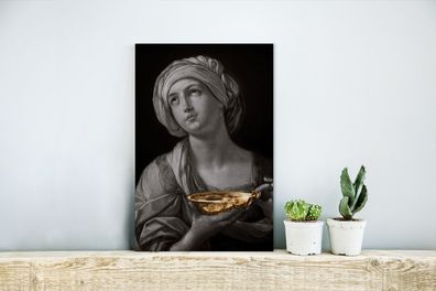 Glasbilder - 20x30 cm - Porträt einer Frau - Guido Reni - Gold (Gr. 20x30 cm)