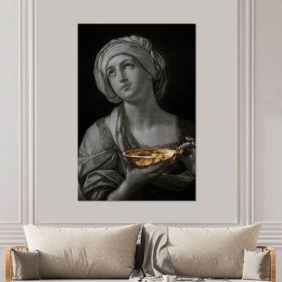 Glasbilder - 100x150 cm - Porträt einer Frau - Guido Reni - Gold (Gr. 100x150 cm)