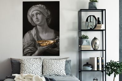 Leinwandbilder - 90x140 cm - Porträt einer Frau - Guido Reni - Gold (Gr. 90x140 cm)