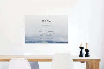 Glasbilder - 90x60 cm - Zitate - Mama du hast uns - Sprichwörter - Mama