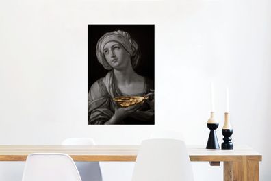 Glasbilder - 60x90 cm - Porträt einer Frau - Guido Reni - Gold (Gr. 60x90 cm)