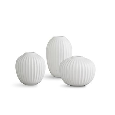 Miniaturvasen Hammershøi weiß - Tischvasen im Set Keramik