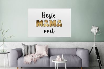 Glasbilder - 120x80 cm - Sprichwörter - Mama - Beste Mama aller Zeiten - Zitate