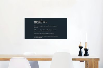 Glasbilder - 120x60 cm - Wörterbuch - Mama definition - Zitate - Mutter - Sprichwörte