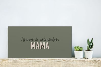 Glasbilder - 40x20 cm - Zitate - Mama - Du bist die liebste Mama - Sprichwörter
