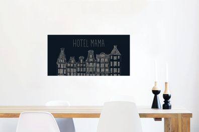 Glasbilder - 120x60 cm - Sprichwörter - Hotel Mama - Zitate (Gr. 120x60 cm)