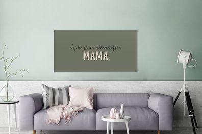 Glasbilder - 160x80 cm - Zitate - Mama - Du bist die liebste Mama - Sprichwörter