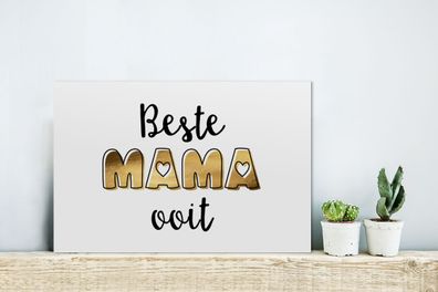 Glasbilder - 30x20 cm - Sprichwörter - Mama - Beste Mama aller Zeiten - Zitate