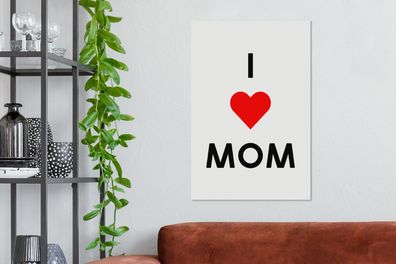 Leinwandbilder - 60x90 cm - Zitate - Mami - Ich liebe Mami - Sprichwörter