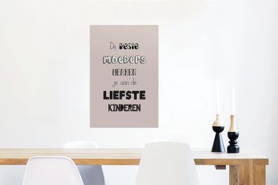 Glasbilder - 40x60 cm - Die besten Mütter sind die besten Kinder - Mama - Zitate - Sp