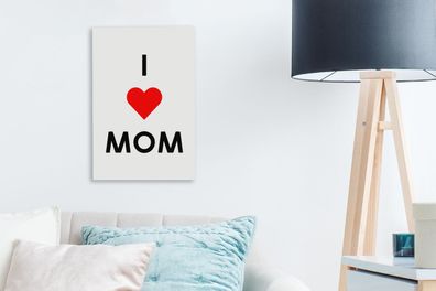 Leinwandbilder - 20x30 cm - Zitate - Mami - Ich liebe Mami - Sprichwörter