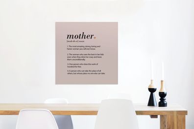 Glasbilder - 50x50 cm - Mutter - Sprichwörter - Mama definition - Zitate - Wörterbuch
