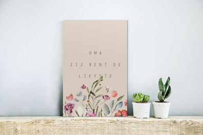 Glasbilder - 20x30 cm - Zitate - Oma, du bist die Süßeste - Sprichwörter - Oma