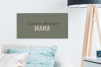 Leinwandbilder - 40x20 cm - Zitate - Mama - Du bist die liebste Mama - Sprichwörter