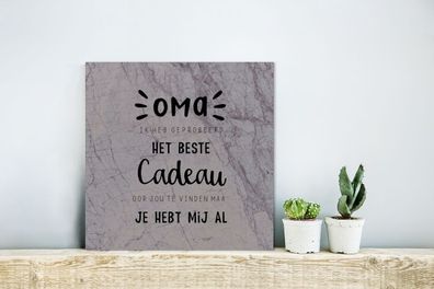 Glasbilder - 20x20 cm - Oma du hast mich schon - Oma - Zitate (Gr. 20x20 cm)