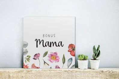 Glasbilder - 20x20 cm - Sprichwörter - Zitate - Mutter - Bonus mum (Gr. 20x20 cm)