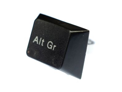 Alt Gr Taste Tastaturring PC Zeichen Ring Miniblings Computer Tastatur schwarz