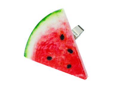 Wassermelone Ring Miniblings Fingerring Sommer Melone Frucht Obst Melonenstück