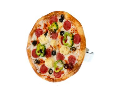 Pizza Ring Miniblings Fingerring Italien Essen Restaurant Küche Fast Food rund