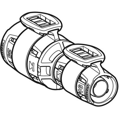 GE FlowFit Reduktion PPSU, d25, d1=16mm