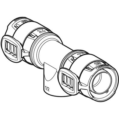 GE FlowFit T-Stück mit Innengewinde Rg+ d32-Rp1/2-32