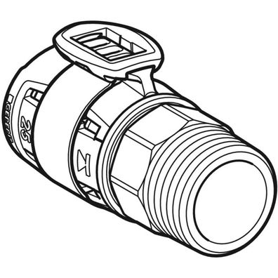 GE FlowFit Übergang mit Aussengewinde SiBr d32-R1