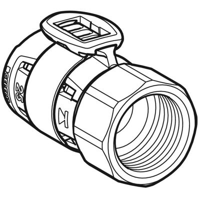 GE FlowFit Übergang mit Innengewinde SiBr d32-Rp1