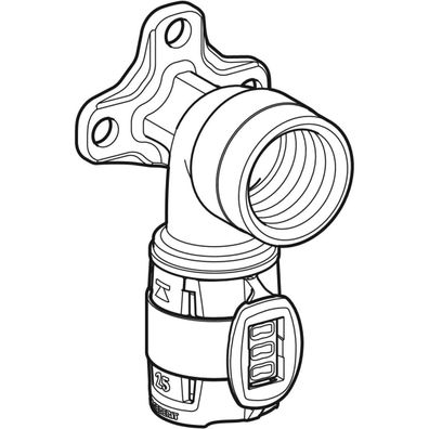 GE FlowFit Anschlusswinkel 90Gr Rg+ d20-Rp1/2 L:36mm