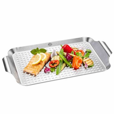 Grillpfanne BBQ Grillen Essen Kochen Garten Terrasse Pfanne Grillzubehör NEU TOP