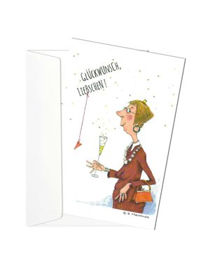 Geburtstagskarte Glückwunsch Liebschen! | Karte Grußkarte Klappkarte Freundlieb